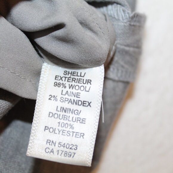 Banana Republic gray pinstripe wool trumpet hem skirt - Picture 6 of 11